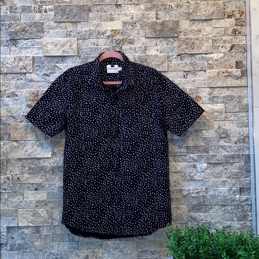 Top Man Black Button Up
